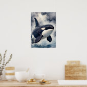 Orca Stormy waves, Poster ポスター (キッチン)