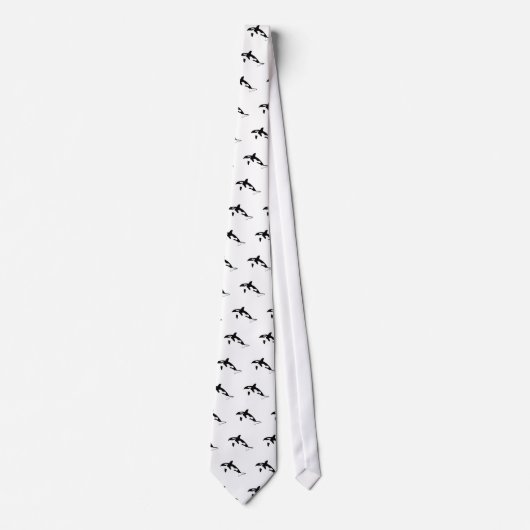orca wal dolphin delphin schwertwal whale ネクタイ (正面)