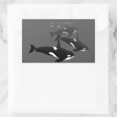 Orca WhaleスタンプKiller Whale Artスタンプ 長方形シール (バッグ)