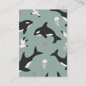 Orca Whale Class Valentine Card エンクロージャーカード (裏面)