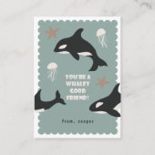 Orca Whale Class Valentine Card エンクロージャーカード (正面)
