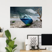 Orca Whale in aボトル自然壁ポスター ポスター (ホームオフィス)