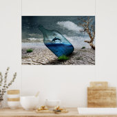 Orca Whale in aボトル自然壁ポスター ポスター (キッチン)