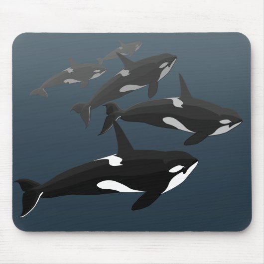 Orca Whale Mousepad Custom Killer Whale Mouse Pad マウスパッド (正面)