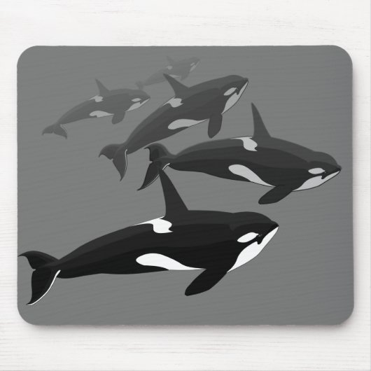 Orca Whale Mousepad Custom Killer Whale Mouse Pad マウスパッド (正面)