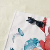 Orca Whale Ocean Art Illustration ビーチタオル (インサイチュ)