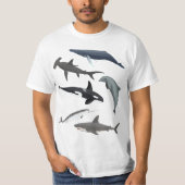 Orca Whale Shark Narwhal Dolphin Sea Creatures Tシャツ (正面)