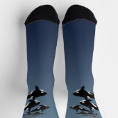 Orca Whale Socks Whale Art Socks - Customize ソックス (上部)