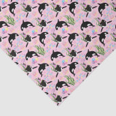 Orca Whale Tissue Paper in Pink 薄葉紙 (詳細)