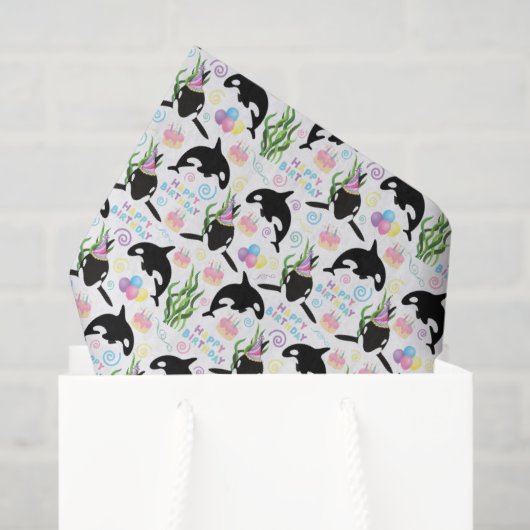 Orca Whale Tissue Paper inWhite 薄葉紙 (ギフトバッグ)