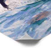 Orca, Whale watercolor drawing Value Poster ポスター (角)