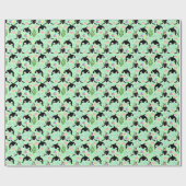 Orca Whale Wrapping Paper in Green ラッピングペーパー (フラット)