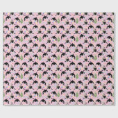 Orca Whale Wrapping Paper in Pink ラッピングペーパー (フラット)