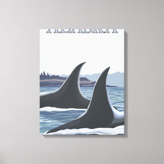 Orca Wheres #1 – アラスカ,ウィットティエ キャンバスプリント (正面)