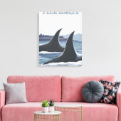 Orca Wheres #1 – アラスカ,ウィットティエ キャンバスプリント (インサイチュ (リビング))