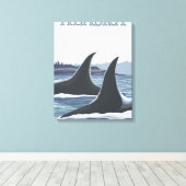 Orca Wheres #1 – アラスカ,ウィットティエ キャンバスプリント (インサイチュ (ウッドフロア))