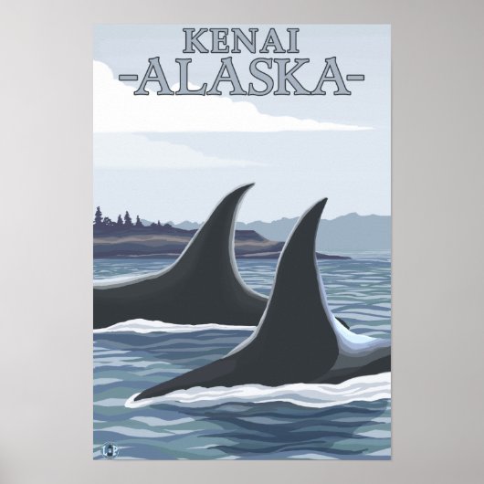 Orca Wheres #1 – アラスカ,ケナイ ポスター (正面)