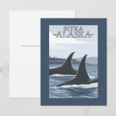 Orca Wheres #1 – アラスカ,シトカ ポストカード (正面/裏面)