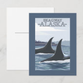 Orca Wheres #1 – アラスカ,スカイウェイ ポストカード (正面/裏面)