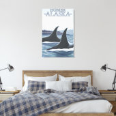 Orca Wheres #1 – アラスカ,ホーマー キャンバスプリント (インサイチュ (寝室))
