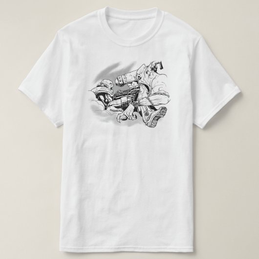 Orcanの決闘のファンタジーの芸術のゲーマーのグラフィック Tシャツ (デザイン正面)