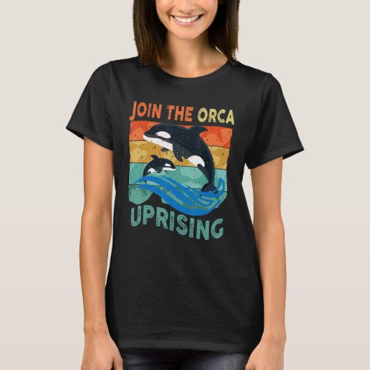 Orcasの蜂起はOrcaの蜂起クジラに参加 Tシャツ (正面)