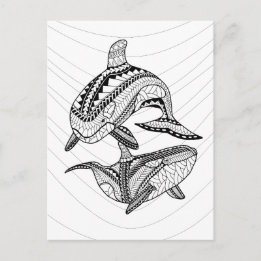 Orcas大人2色はがき ポストカード