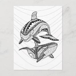 Orcas大人2色はがき ポストカード