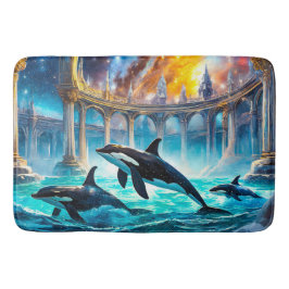 Orcas in Galaxy Castle Design by Rich AMeN Gill バスマット