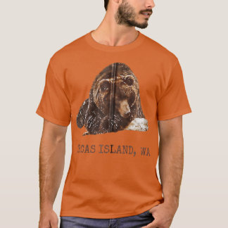 Orcas Island Brown Grizzly Bear In Snow Washington Tシャツ