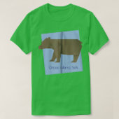 Orcas Island Brown Origami Bear Abstract Geometric Tシャツ (デザイン正面)