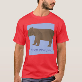 Orcas Island Brown Origami Bear Abstract Geometric Tシャツ