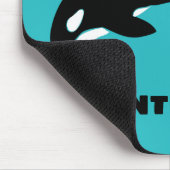 Orcas Killer Whales Teal Blue Personalized マウスパッド (コーナー)