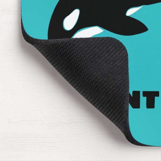 Orcas Killer Whales Teal Blue Personalized マウスパッド (コーナー)