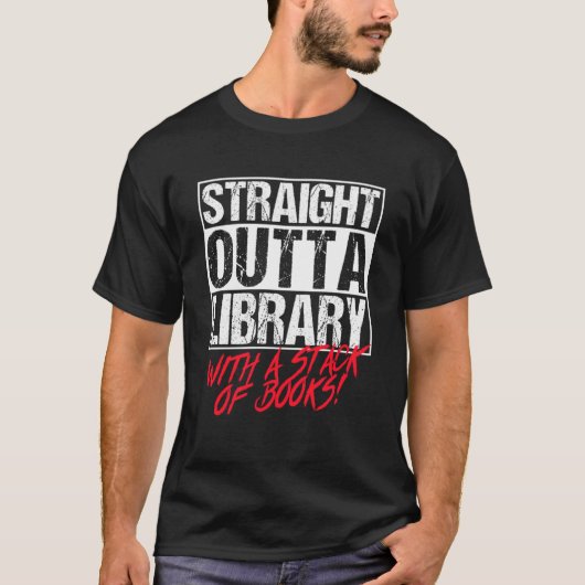 Orcas Straight Outta Libraryブック Tシャツ (正面)