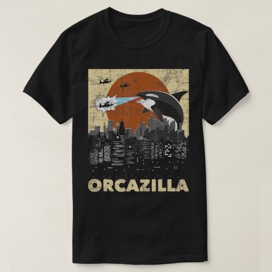 Orcazilla – ホエール恋人海海洋生物学者Wha Tシャツ (デザイン正面)