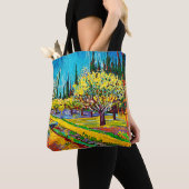 Orchard 縁ど by Cypresses Vincent Van ゴッホ トートバッグ (クローズアップ)