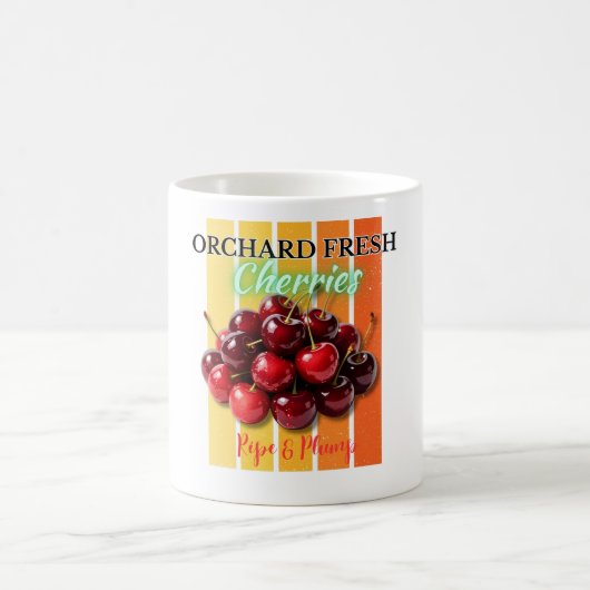 Orchard Fresh Cherries - Ripe & Plump コーヒーマグカップ (中央)