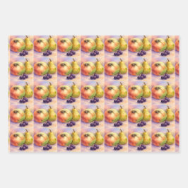 Orchard Fruit Gift Wrap | Apples & Pears Set ラッピングペーパーシート