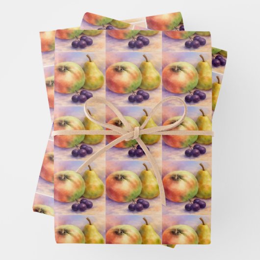 Orchard Fruit Gift Wrap | Apples & Pears Set ラッピングペーパーシート (インサイチュ)