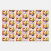 Orchard Fruit Gift Wrap | Apples & Pears Set ラッピングペーパーシート (正面3)