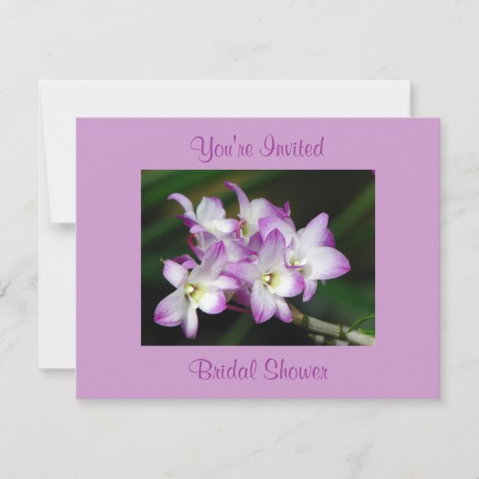 Orchid Bridal Shower Invitation 招待状 (正面)