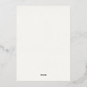 Orchid Dance Formal Classic Heirloom Cream Wedding 箔招待状 (裏面)