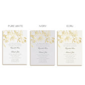 Orchid Dance Formal Classic Heirloom Cream Wedding 箔招待状