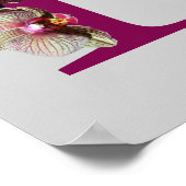 Orchid Elegant Monogram Initial B  Poster ポスター (角)