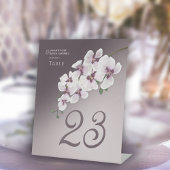 Orchid Elegant Wedding Table Number Card 台座サイン