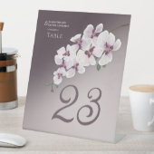 Orchid Elegant Wedding Table Number Card 台座サイン (インサイチュ)