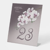 Orchid Elegant Wedding Table Number Card 台座サイン (正面)