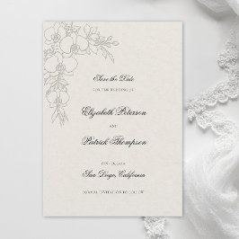 Orchid Elevated Ecru Formal Traditional Wedding セーブザデート