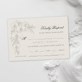 Orchid Elevated Ecru Formal Traditional Wedding 出欠カード